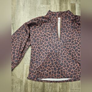 Pink Lily Cheetah Print Windbreaker